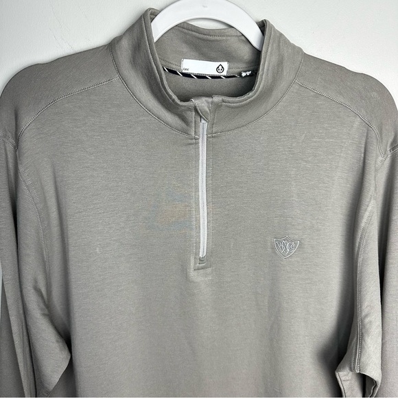 Tasc Cloud French Terry Quarter Zip 1/4 Pullover Gray Mens Large Golf Organic - Picture 5 of 11